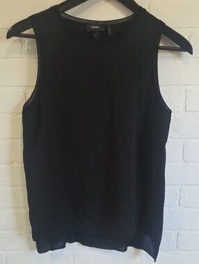Theory Black Silk Tank